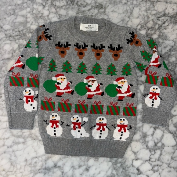 H&M kids jacquered knit Christmas sweater - Picture 3 of 4